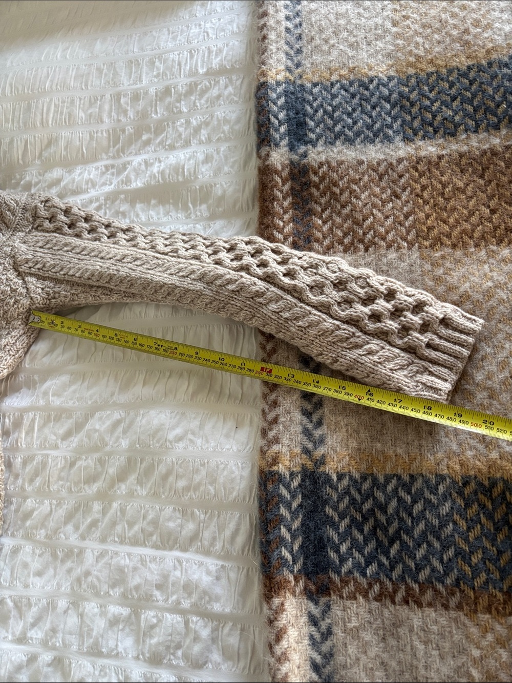Inis Crafts Made in Ireland Merino Wool Zip Sweater - Picture 7 of 7